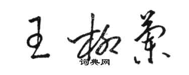 駱恆光王柳蘭草書個性簽名怎么寫