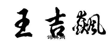 胡問遂王吉飆行書個性簽名怎么寫