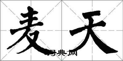 翁闓運麥天楷書怎么寫