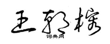 曾慶福王朝榕草書個性簽名怎么寫