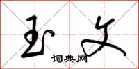 梁錦英玉文草書怎么寫