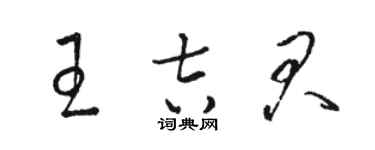 駱恆光王吉君草書個性簽名怎么寫