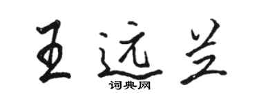 駱恆光王遠蘭行書個性簽名怎么寫