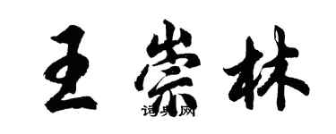 胡問遂王崇林行書個性簽名怎么寫