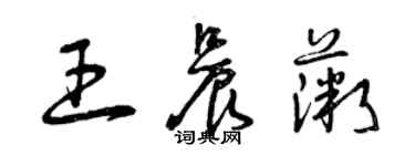 曾慶福王晨薇草書個性簽名怎么寫