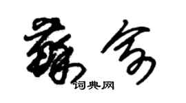朱錫榮蘇俞草書個性簽名怎么寫