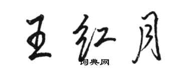 駱恆光王紅月行書個性簽名怎么寫