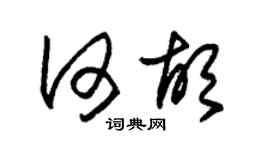 朱錫榮何胡草書個性簽名怎么寫