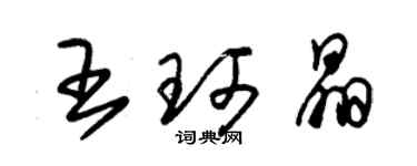 朱錫榮王珂晶草書個性簽名怎么寫