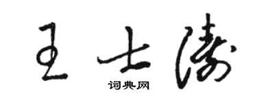 駱恆光王士濤草書個性簽名怎么寫