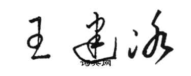 駱恆光王建冰草書個性簽名怎么寫