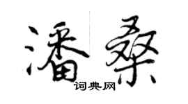 曾慶福潘桑行書個性簽名怎么寫