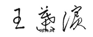 駱恆光王葉濱草書個性簽名怎么寫