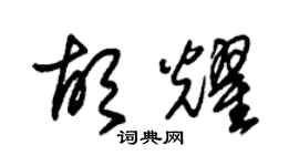 朱錫榮胡耀草書個性簽名怎么寫