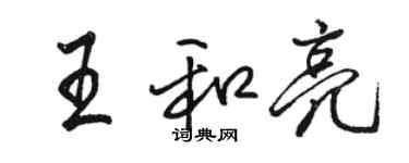 駱恆光王和亮行書個性簽名怎么寫