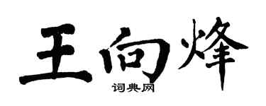 翁闓運王向烽楷書個性簽名怎么寫