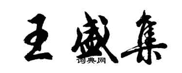 胡問遂王盛集行書個性簽名怎么寫