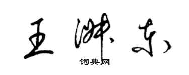 梁錦英王淑東草書個性簽名怎么寫