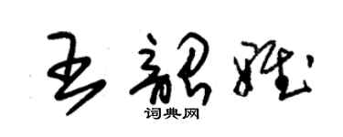 朱錫榮王韶雅草書個性簽名怎么寫