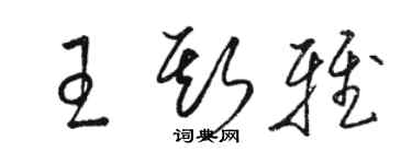 駱恆光王斯雅草書個性簽名怎么寫