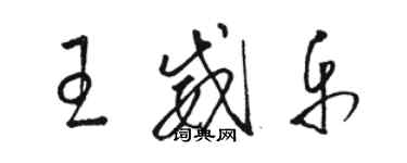 駱恆光王威樂草書個性簽名怎么寫