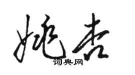 駱恆光姚杏草書個性簽名怎么寫
