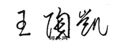 駱恆光王陶凱草書個性簽名怎么寫