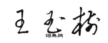 駱恆光王玉樹草書個性簽名怎么寫