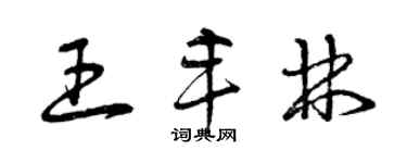 曾慶福王豐林草書個性簽名怎么寫