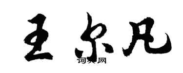 胡問遂王爾凡行書個性簽名怎么寫