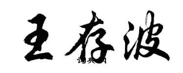 胡問遂王存波行書個性簽名怎么寫