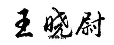 胡問遂王曉尉行書個性簽名怎么寫