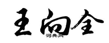 胡問遂王向全行書個性簽名怎么寫