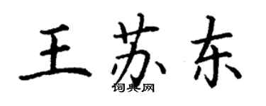 丁謙王蘇東楷書個性簽名怎么寫