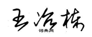 朱錫榮王冶棟草書個性簽名怎么寫