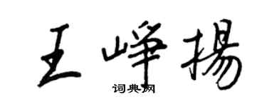 王正良王崢揚行書個性簽名怎么寫