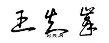 曾慶福王知峰草書個性簽名怎么寫