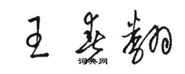 駱恆光王春翻草書個性簽名怎么寫