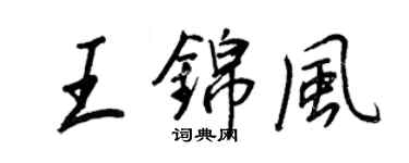 王正良王錦風行書個性簽名怎么寫