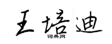 王正良王培迪行書個性簽名怎么寫