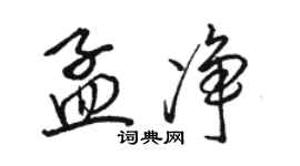 駱恆光孟淨行書個性簽名怎么寫