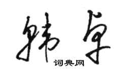 駱恆光韓卓草書個性簽名怎么寫