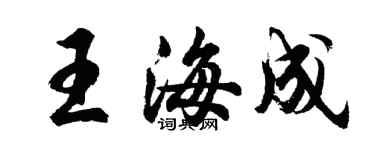 胡問遂王海成行書個性簽名怎么寫