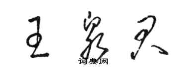 駱恆光王泉君草書個性簽名怎么寫