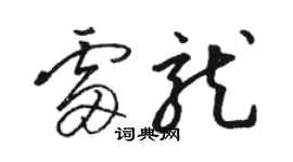 駱恆光雷龍草書個性簽名怎么寫