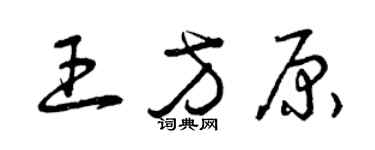 曾慶福王方原草書個性簽名怎么寫