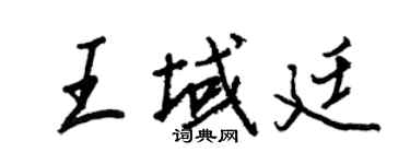 王正良王域廷行書個性簽名怎么寫
