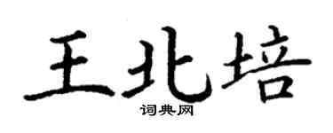 丁謙王北培楷書個性簽名怎么寫