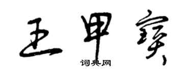 曾慶福王甲寶草書個性簽名怎么寫