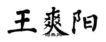 翁闓運王爽陽楷書個性簽名怎么寫